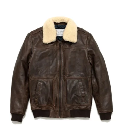 Leather Bomber Jacket Men Flight Jacket