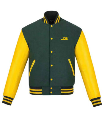 Men Letterman Jacket Stand Collar